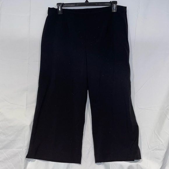 Coldwater Creek Slacks Wide Leg Dress Pants Cropped Ankle Flat Front Trouser - Picture 1 of 7